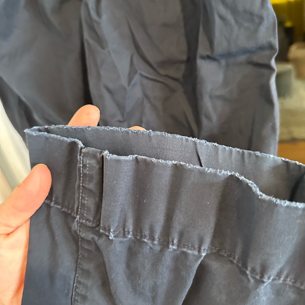 CAbi #252L Step Out Trouser Navy Blue Chino Pants Wide Leg Size 4 - Picture 6 of 10